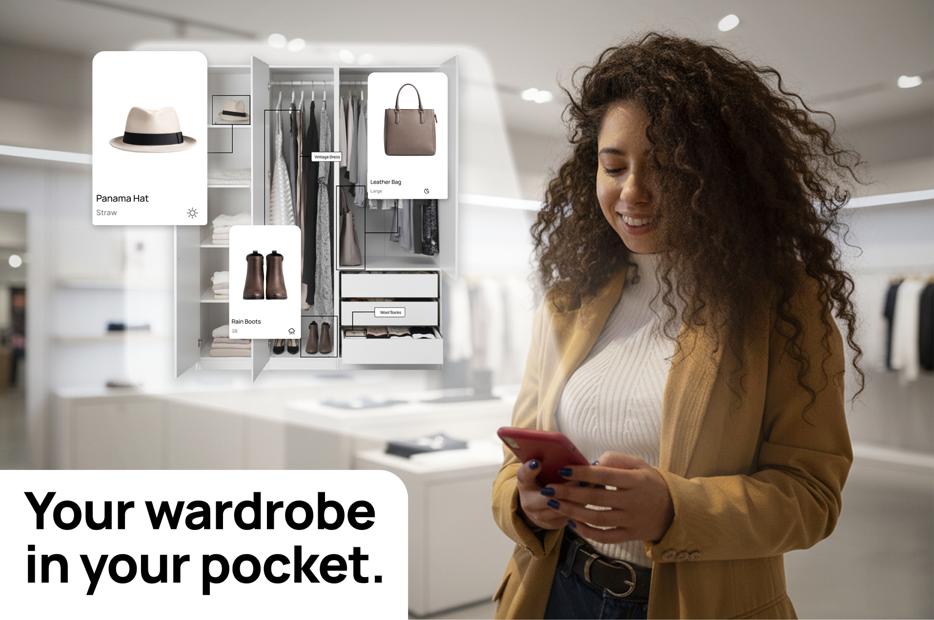 Your wardrobe in your pocket - Digital Fashion Passport interface